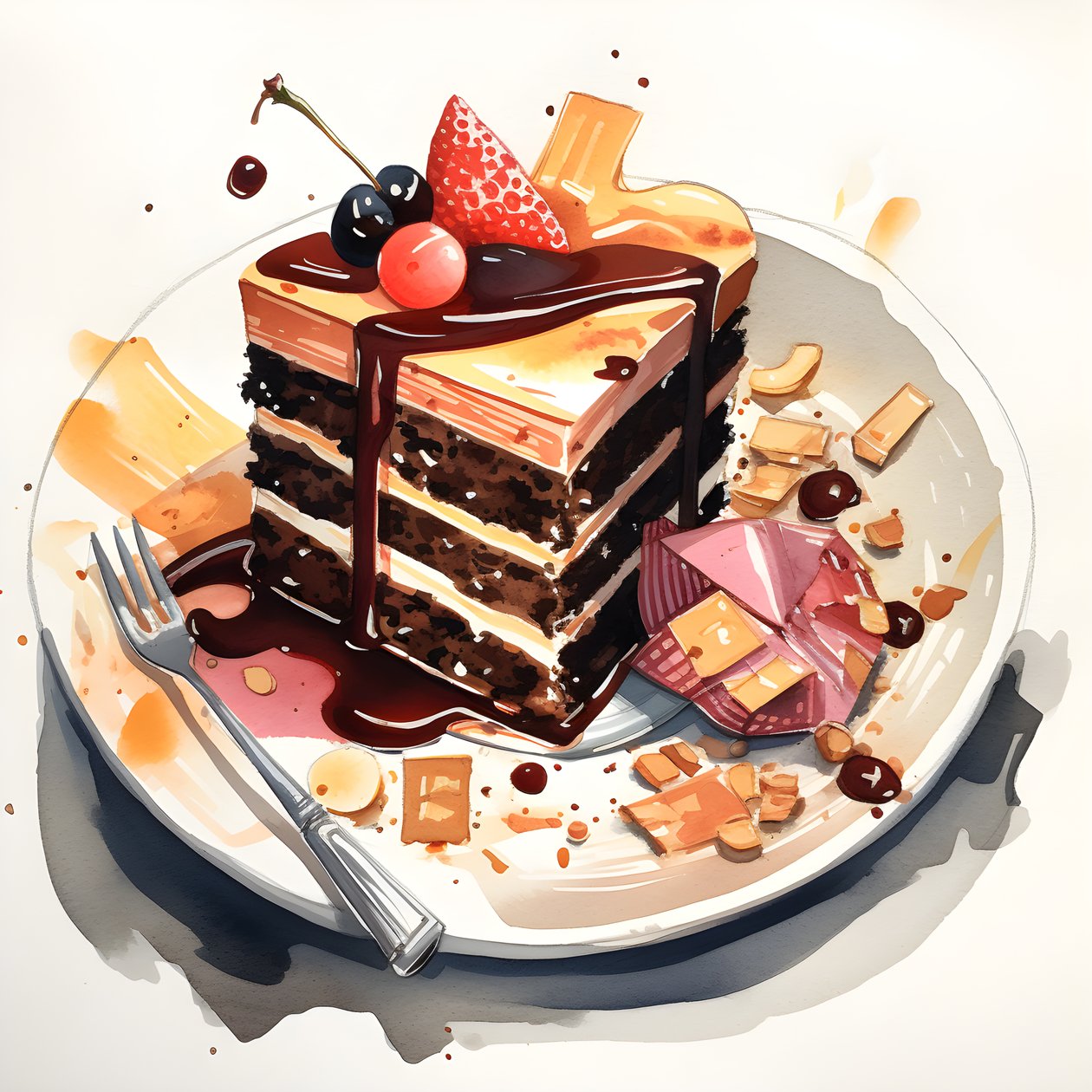 bolo de chocolate com caramelo e ruibarbo 3 de Kurt Heppke