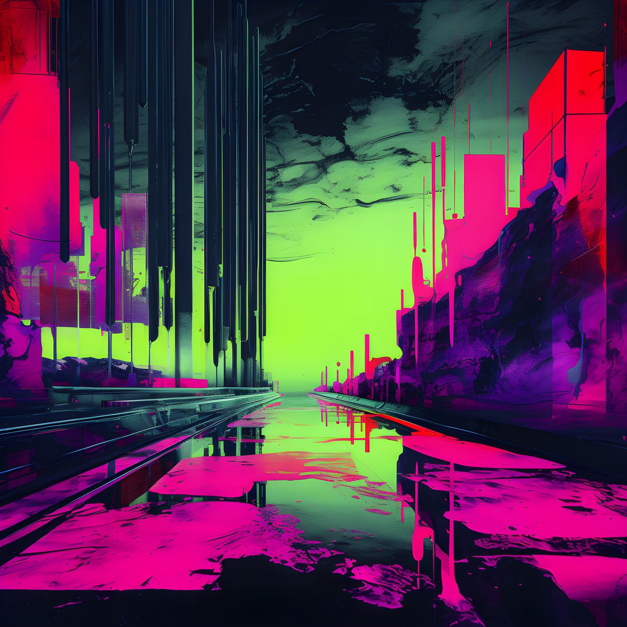 paisagem surrealista abstrata 4 de Kurt Heppke