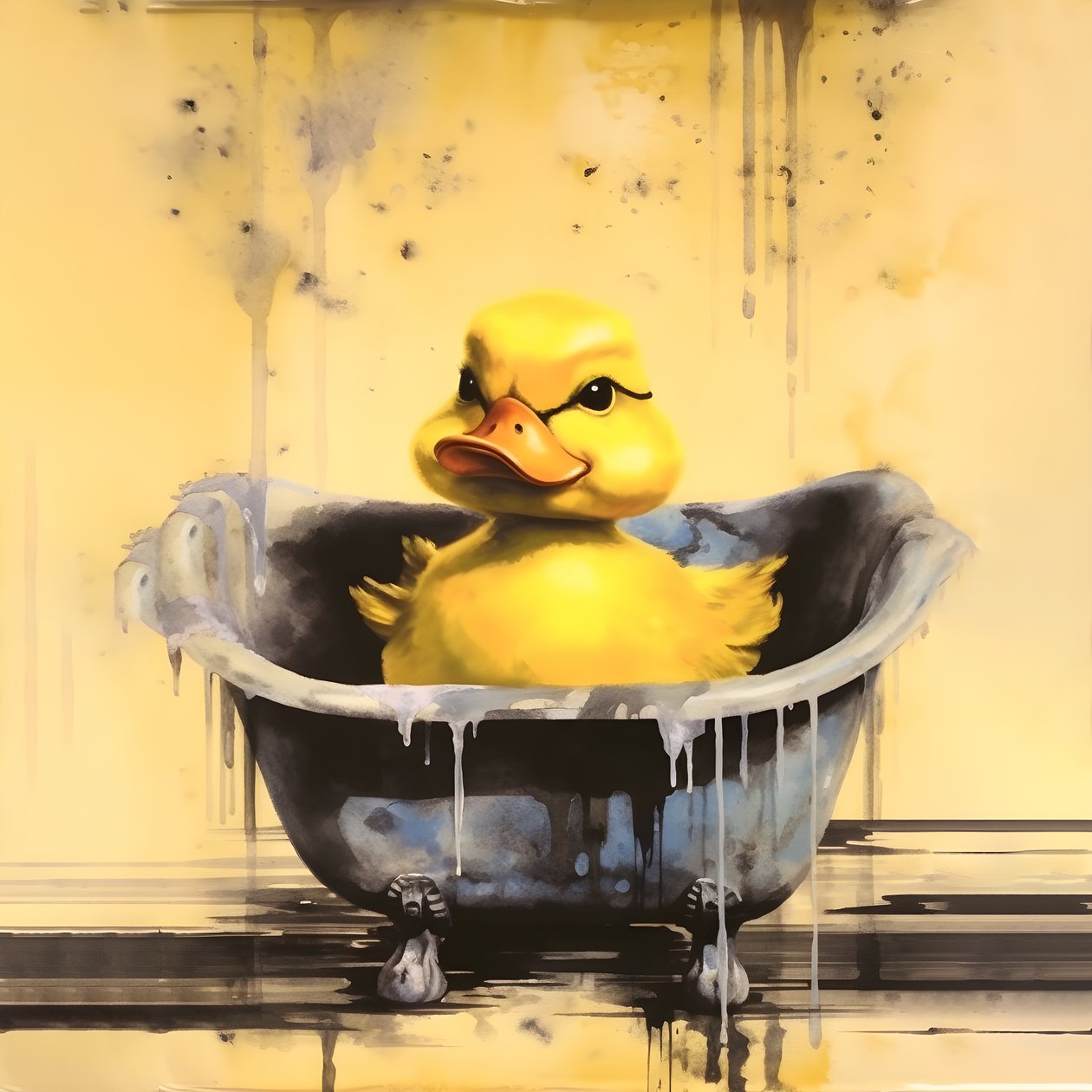 trendiges gummiente werbeplakat - o amarelo 1 de Kurt Heppke