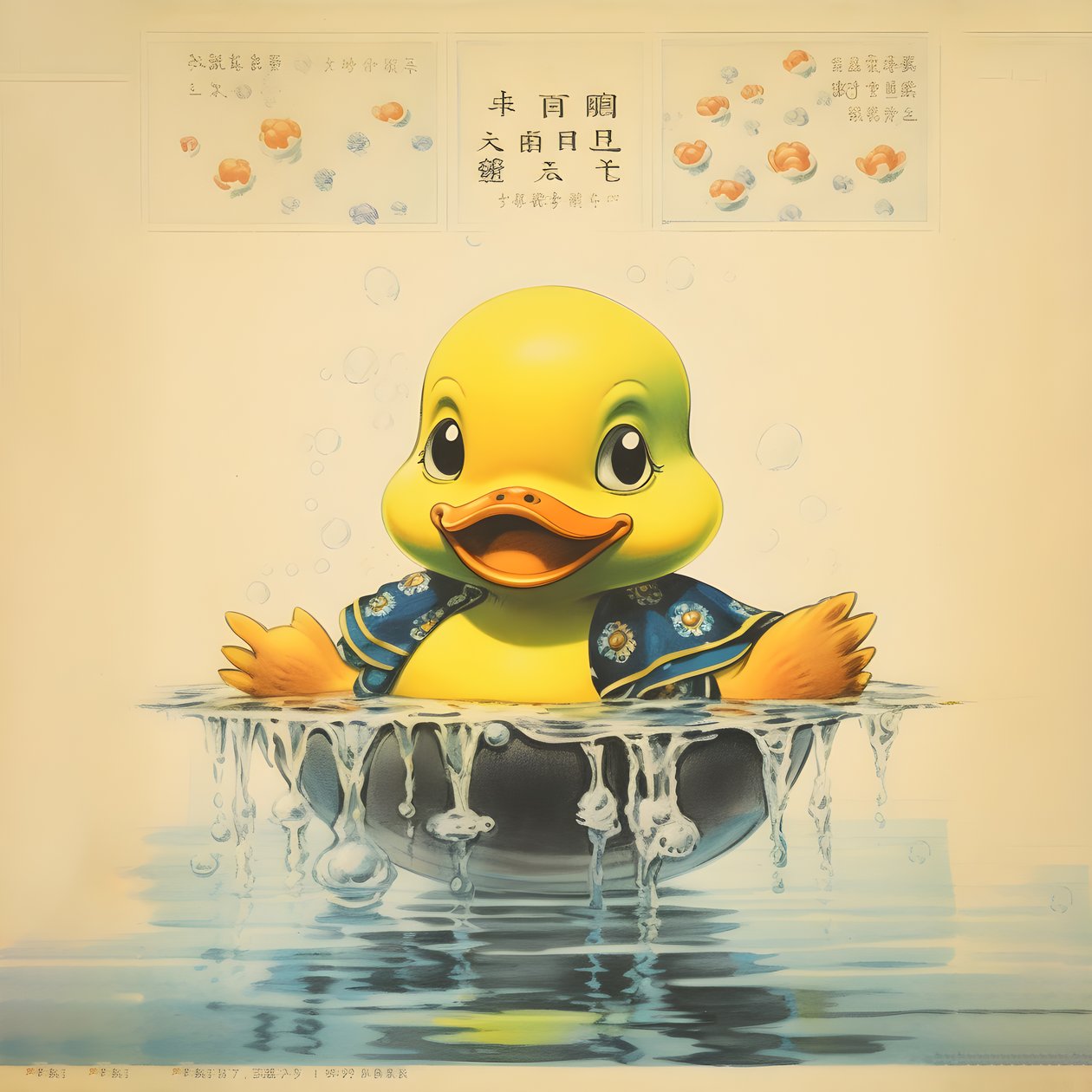trendiges gummiente werbeplakat - the yellow 2 de Kurt Heppke