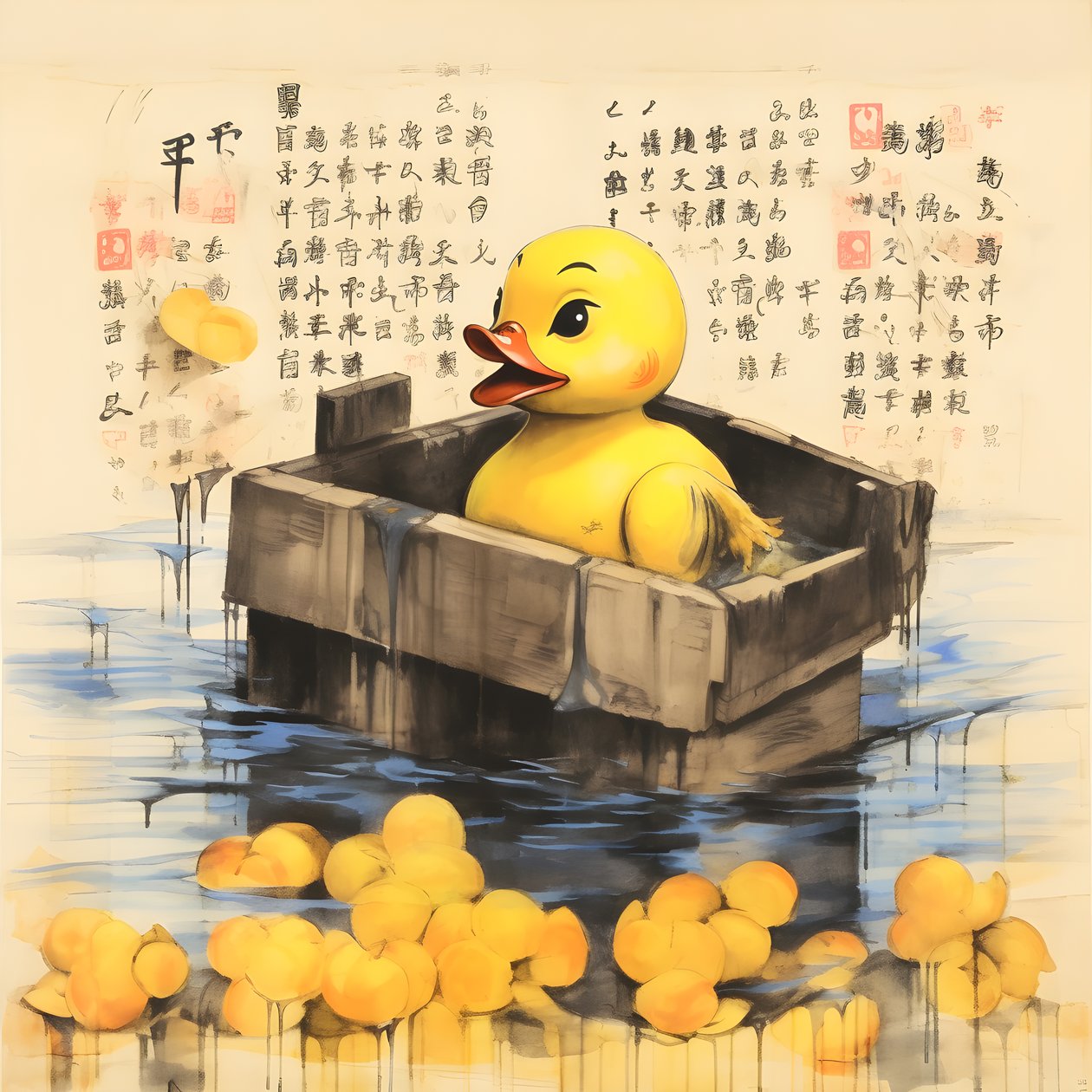 trendiges gummiente werbeplakat - o amarelo 4 de Kurt Heppke