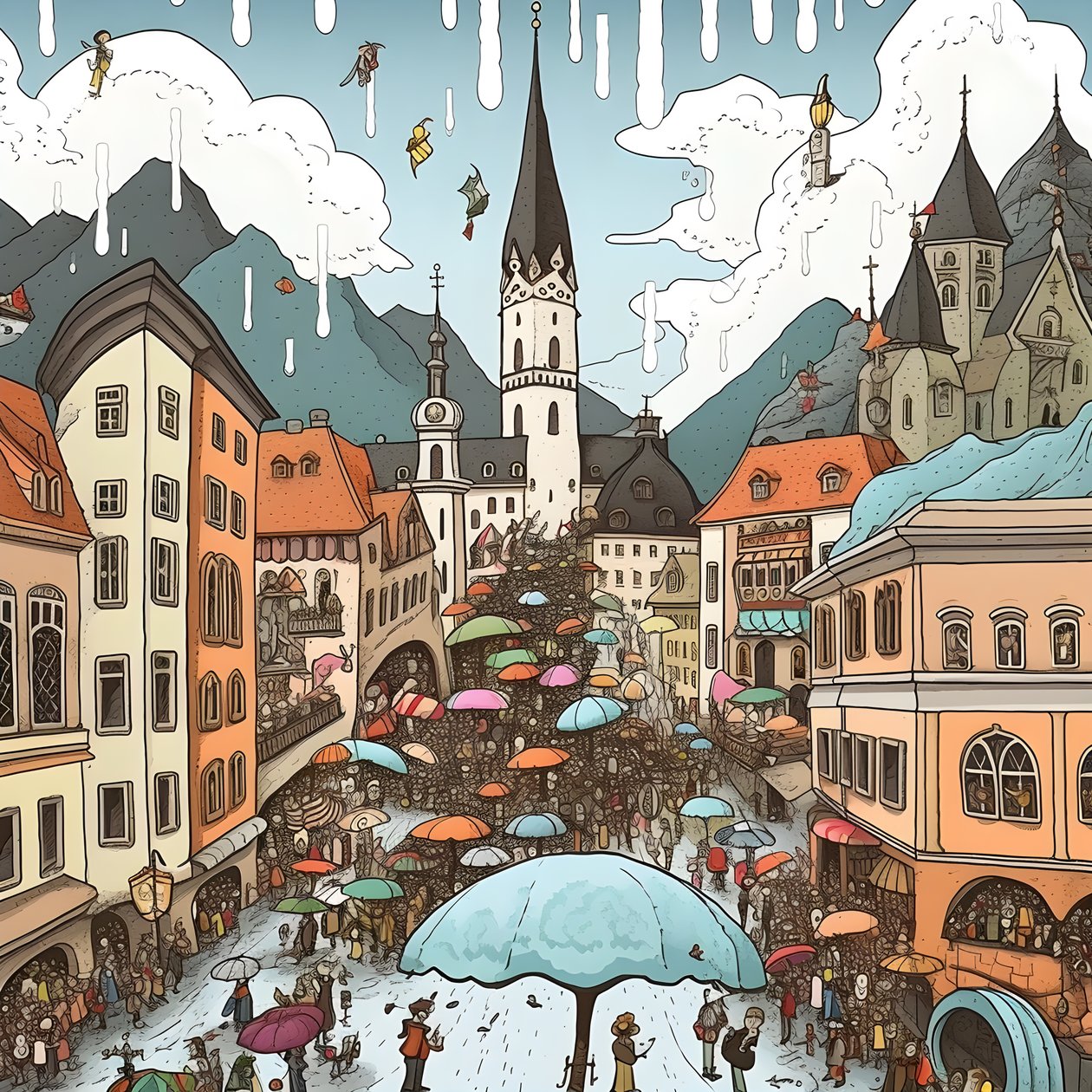 áustria, desenho animado 2 de Kurt Heppke