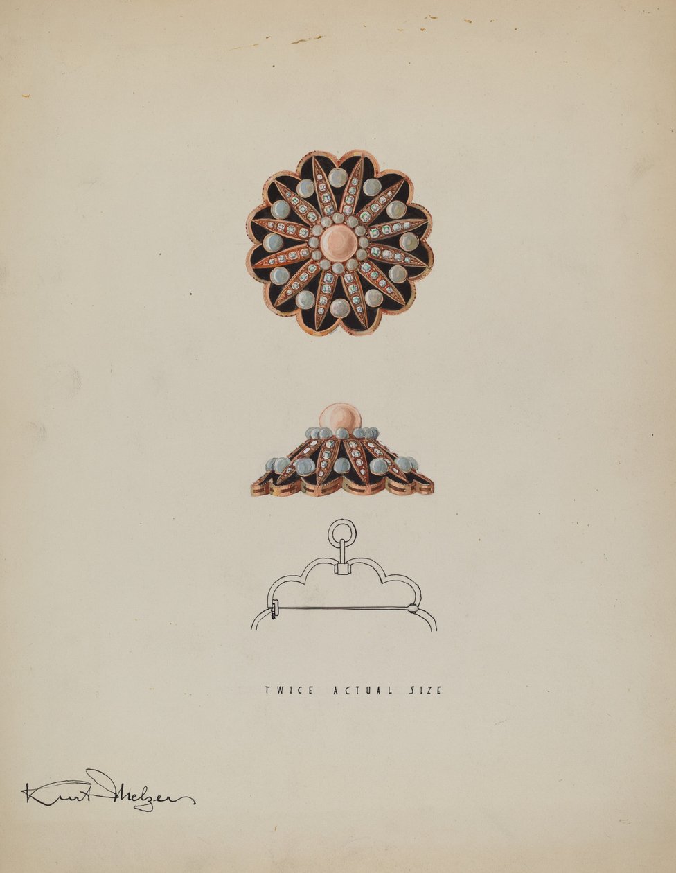 Brooch, c. 1936. de Kurt Melzer