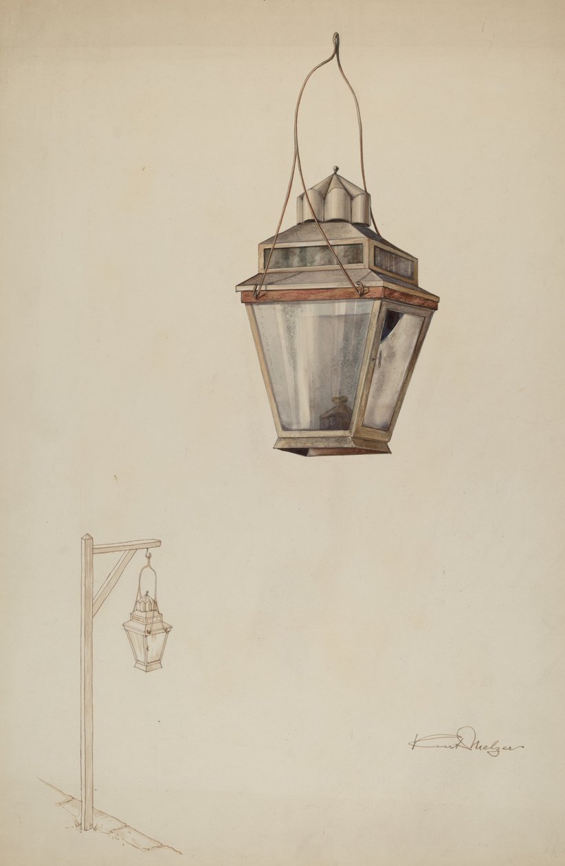 Sperm Oil Street Lamp, c. 1937. de Kurt Melzer