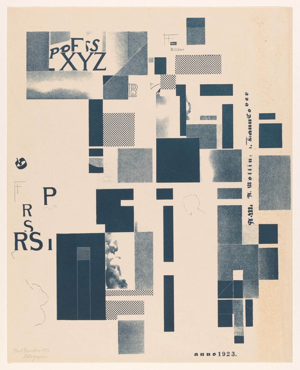 Composição com elementos tipográficos de Kurt Schwitters (signed by artist)