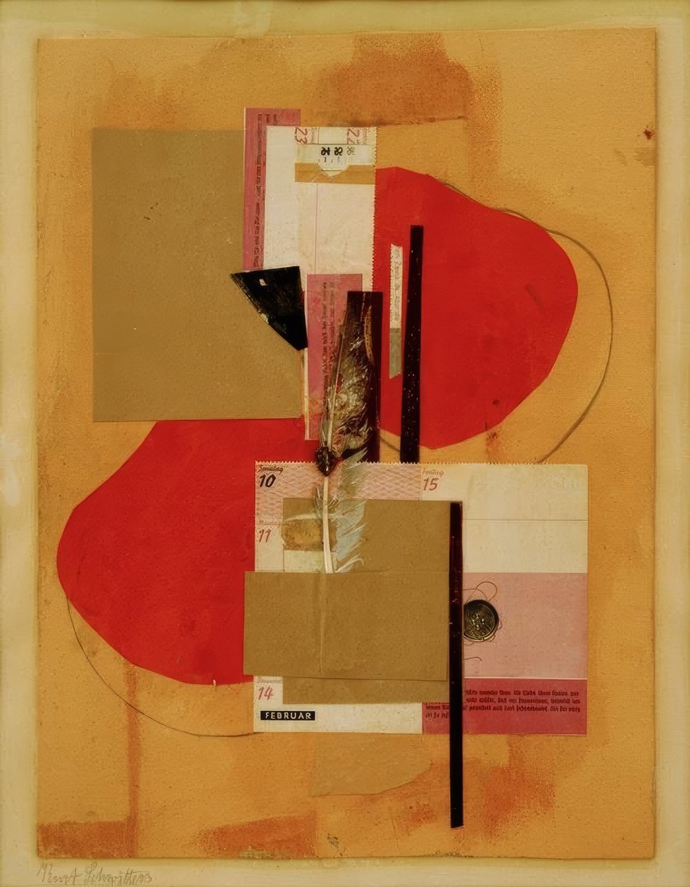 2 manchas vermelhas de Kurt Schwitters