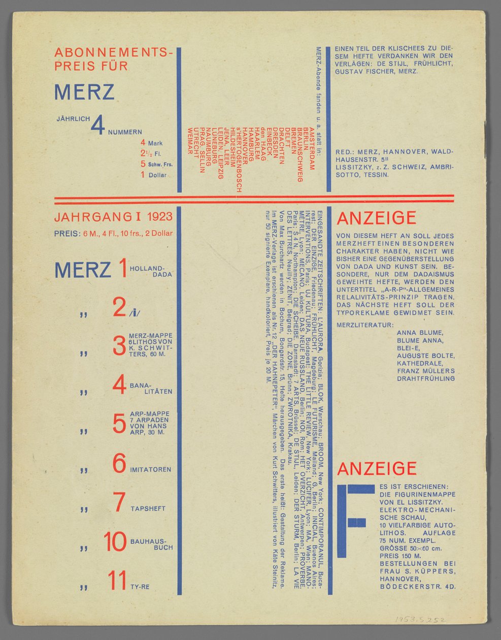 8 Merz 9 de Kurt Schwitters