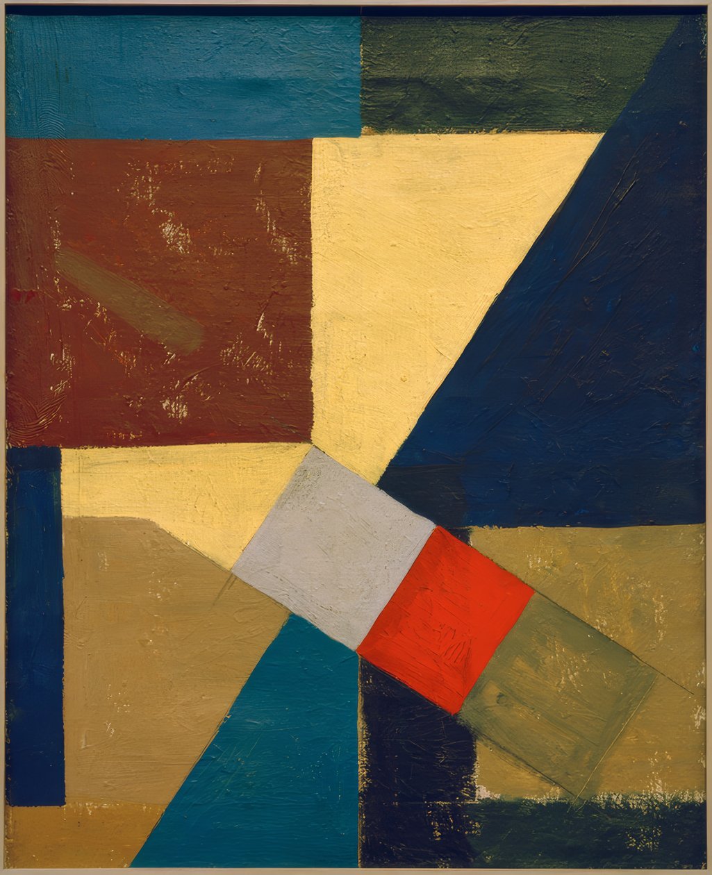 Composição abstrata de Kurt Schwitters
