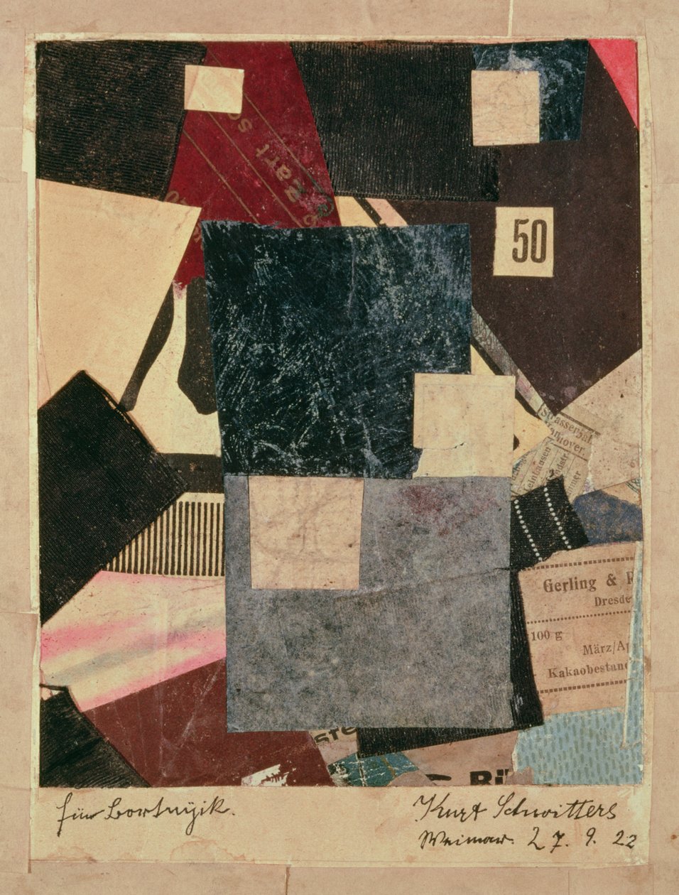 Composição, 1922 de Kurt Schwitters