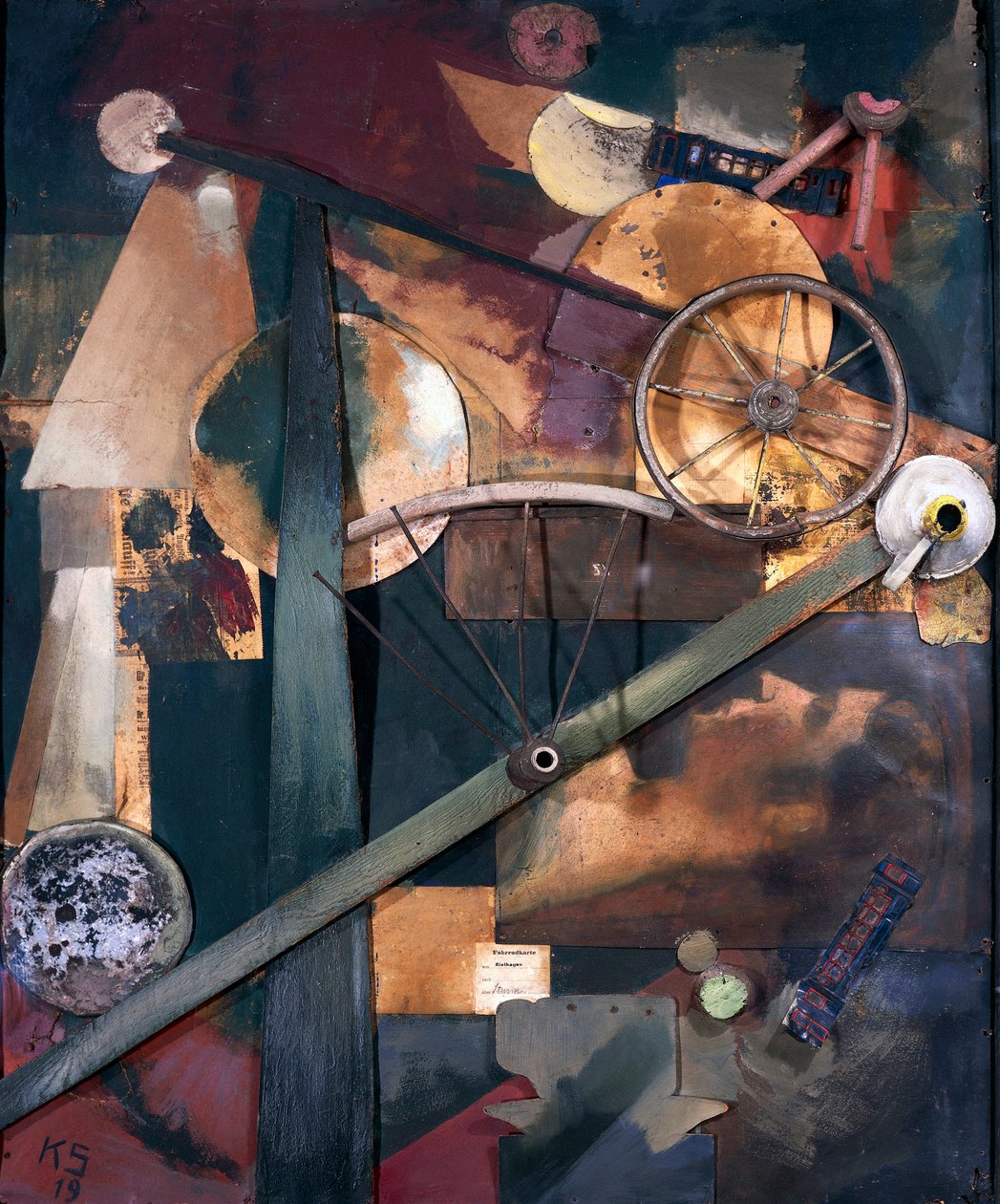 "Composition pour dames" (composição para mulheres) de Kurt Schwitters