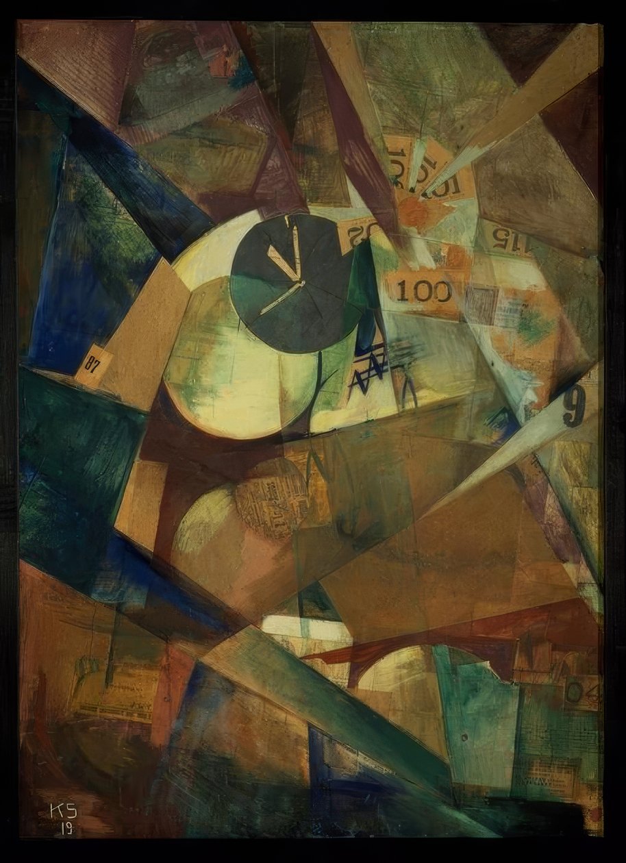 A grande figura do ego (Merzbild 9 b) de Kurt Schwitters