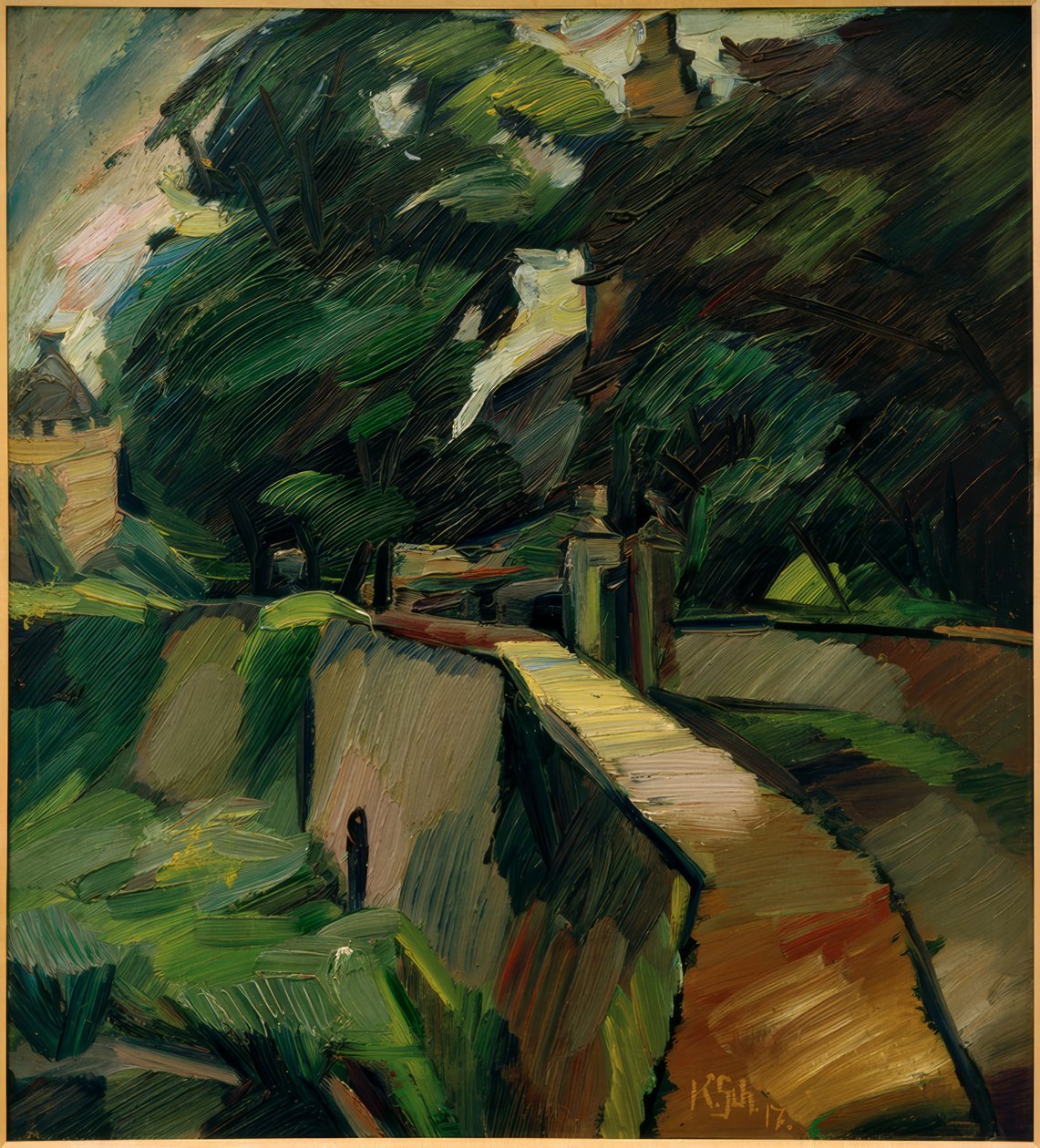 Paisagem de Opherdicke - Gutshof Opherdicke de Kurt Schwitters