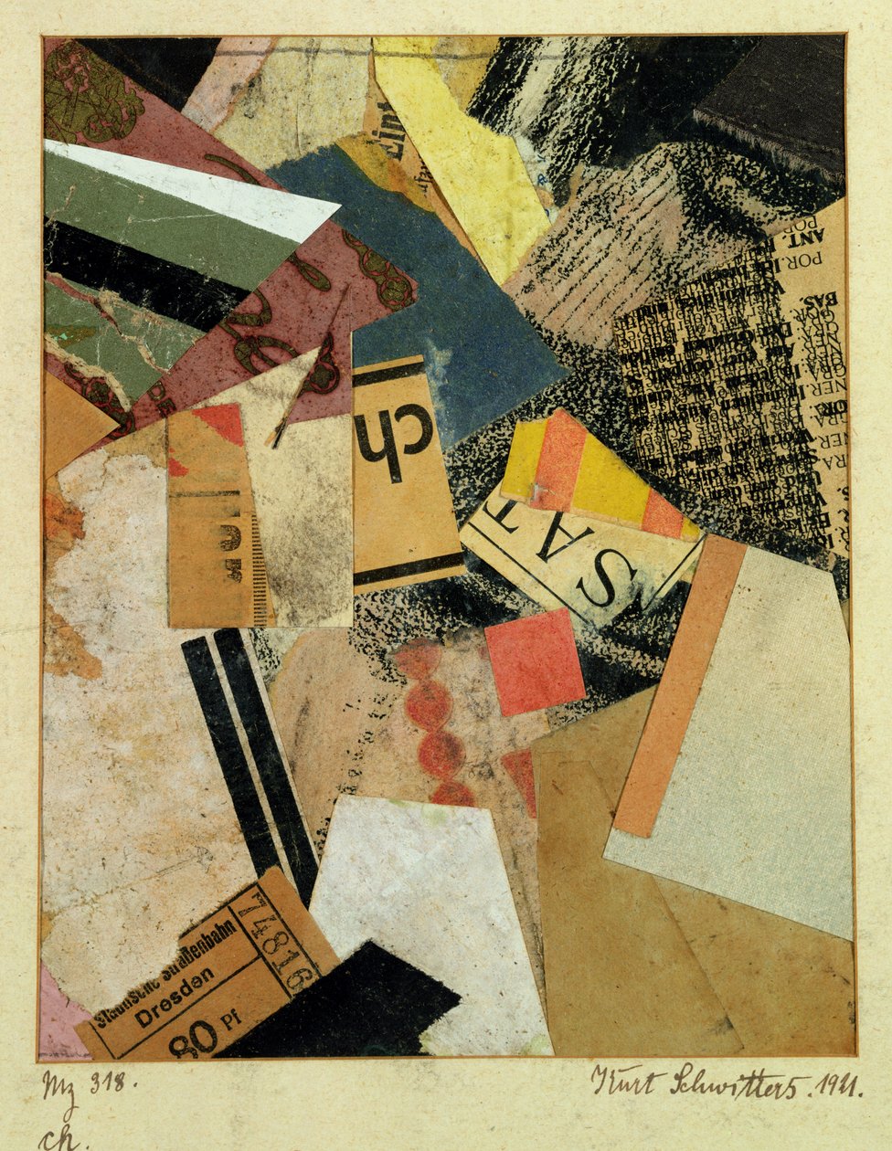MZ 318 CH., 1921 de Kurt Schwitters