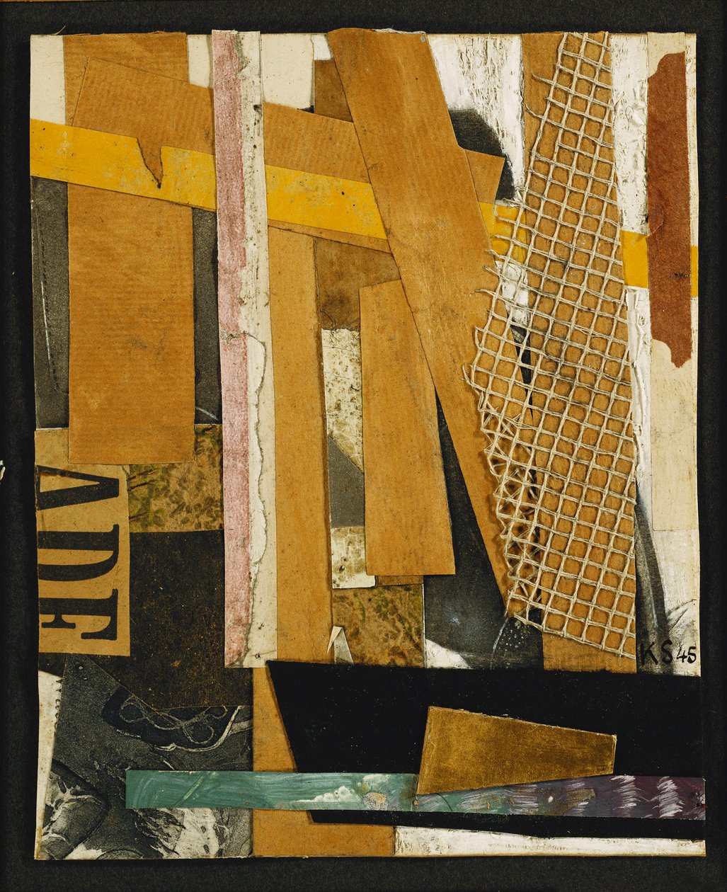 Imagem Merz; Merzbild, 1945 de Kurt Schwitters