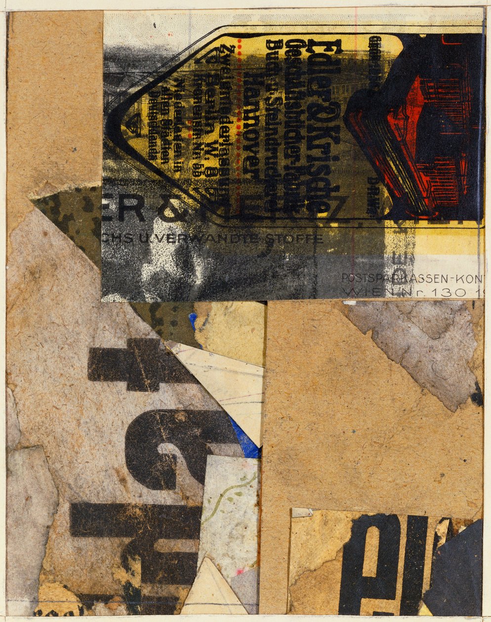 Merzbild, 1922 de Kurt Schwitters