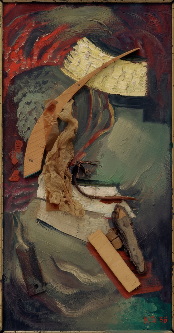Imagem Merz com algas de Kurt Schwitters