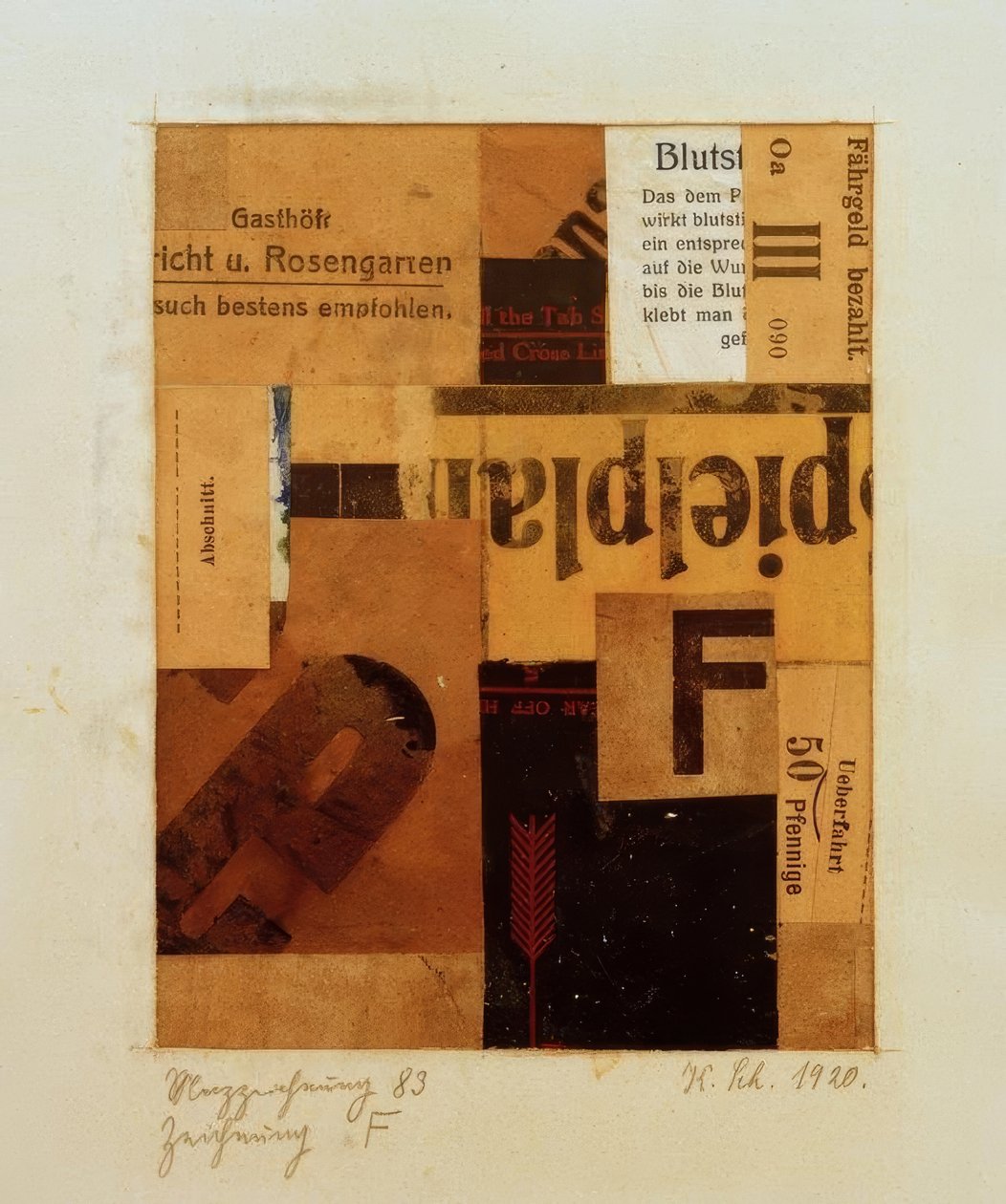 Desenho 83 Desenho F de Kurt Schwitters