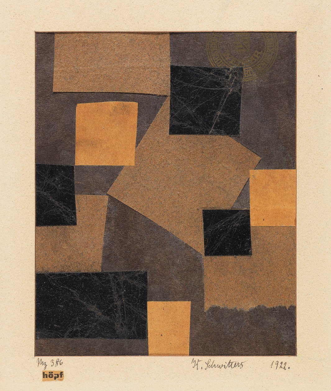 Projeto Mz 386 Hoepf Merz, 1922. de Kurt Schwitters