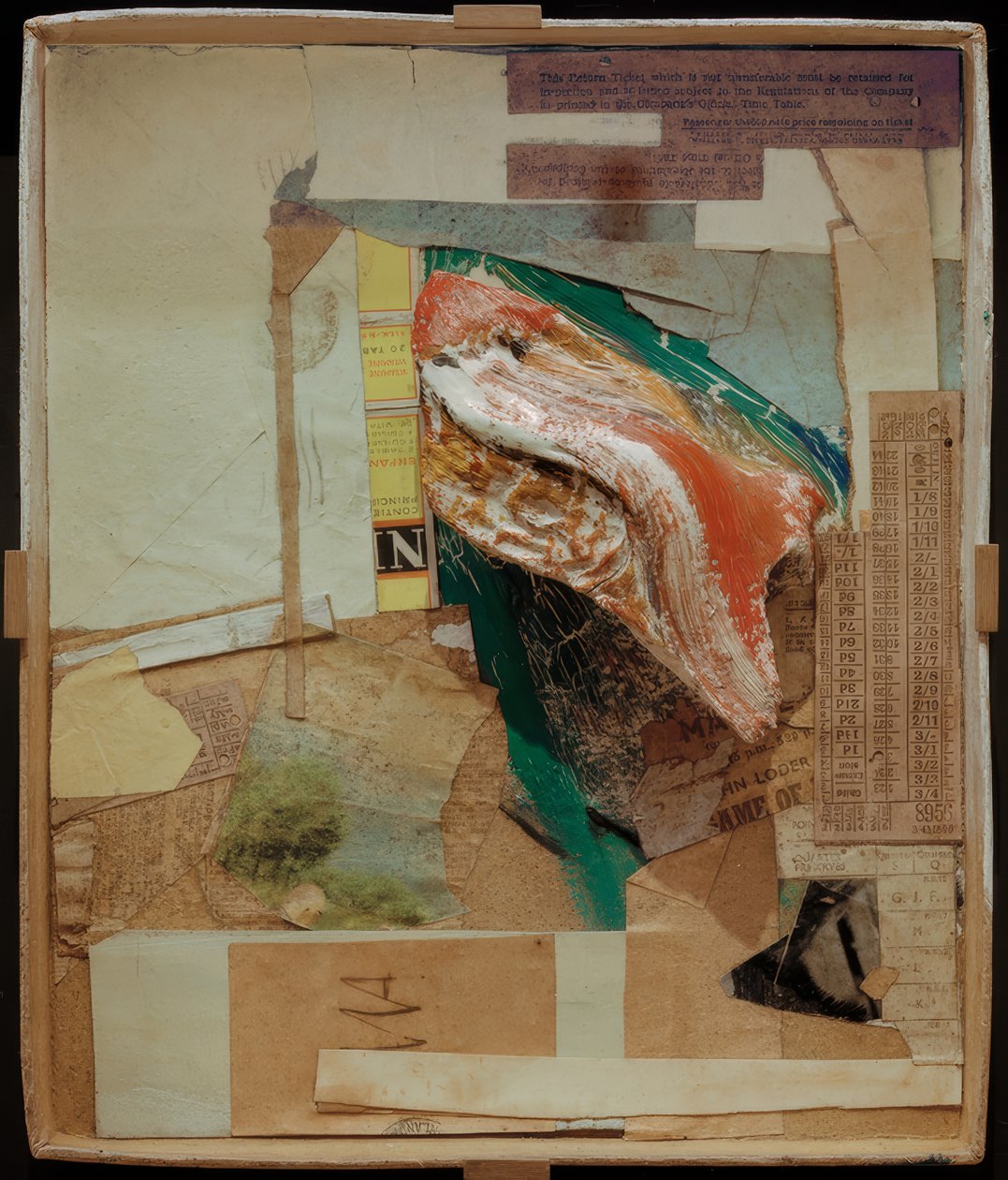 Sem título (foto com madeira de raiz ou composição com caixa) de Kurt Schwitters