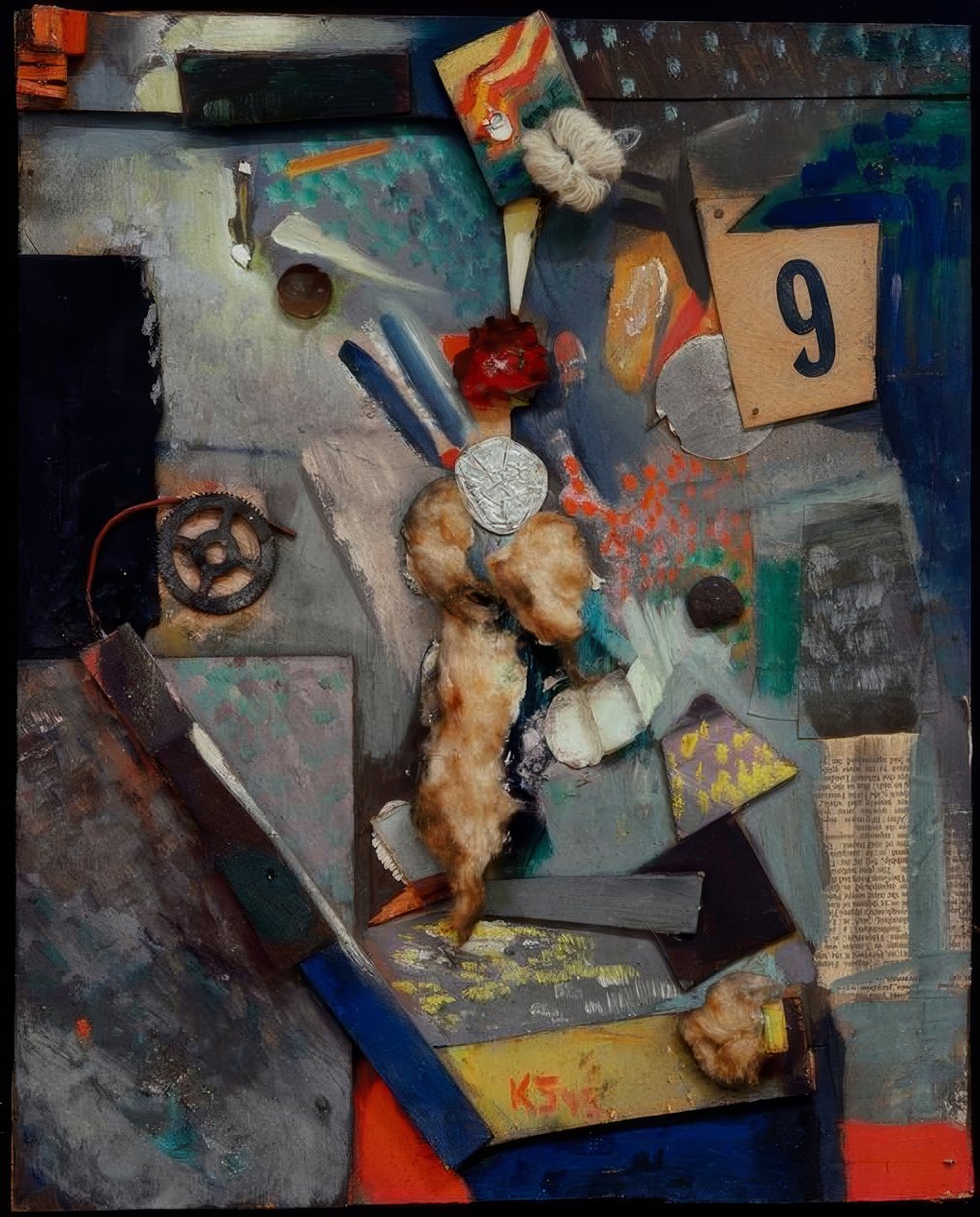 Sem título (Merzbild 9) de Kurt Schwitters