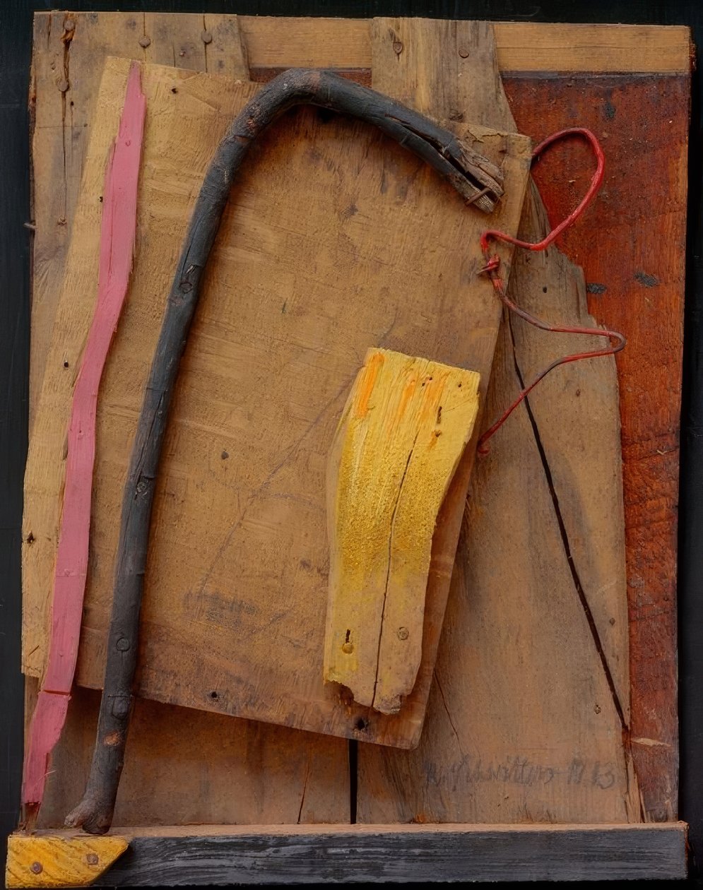 Sem título (Merzbild rosa-amarelo) de Kurt Schwitters