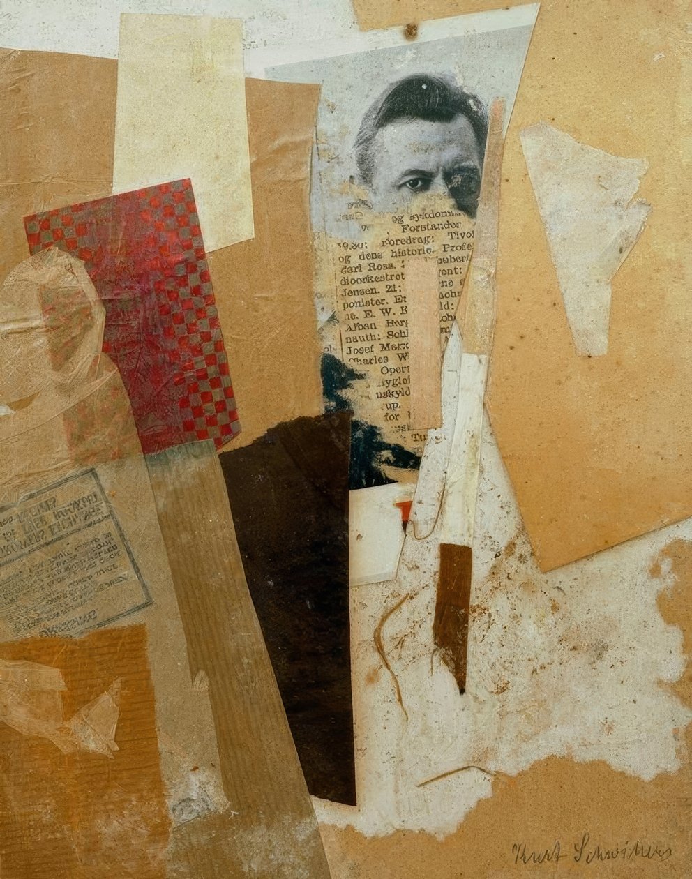 Sem título (com retrato inicial de Kurt Schwitters) de Kurt Schwitters