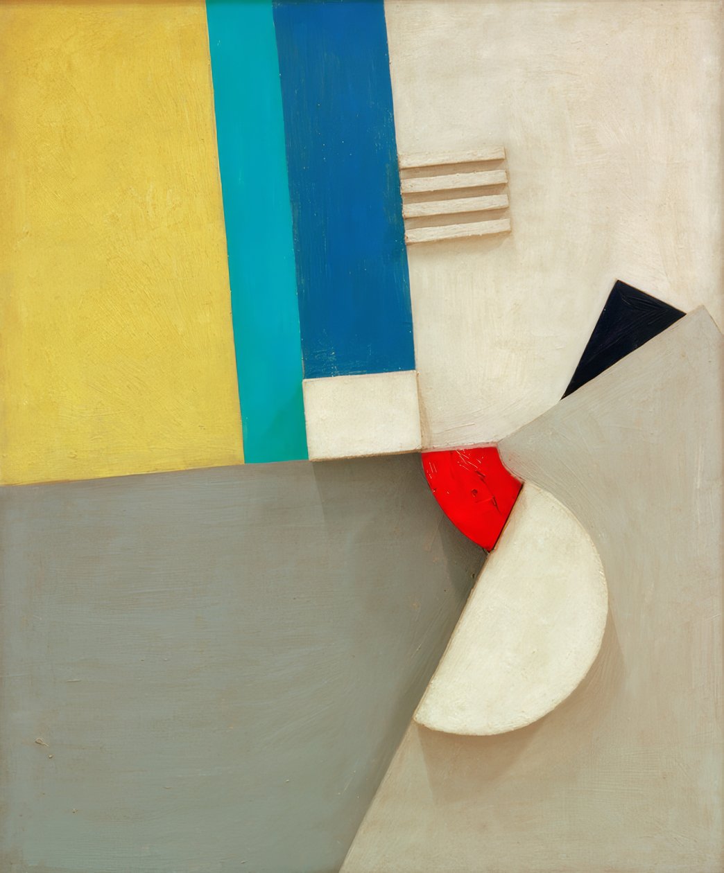 Relevo com segmento vermelho de Kurt Schwitters