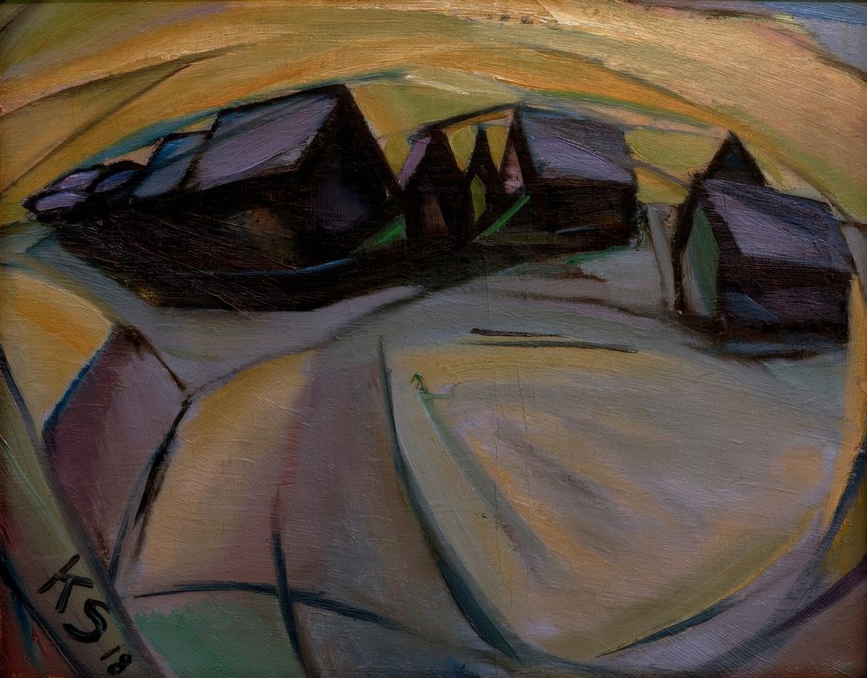 Casas cobertas de neve de Kurt Schwitters