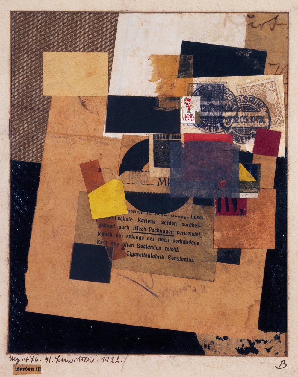 "Worden ist" 1922 (colagem) de Kurt Schwitters