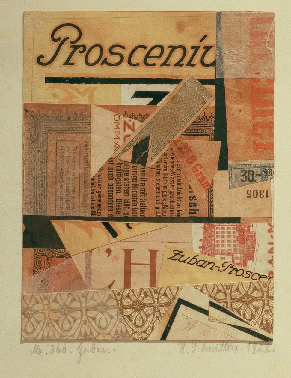 Zuban merz 366 de Kurt Schwitters