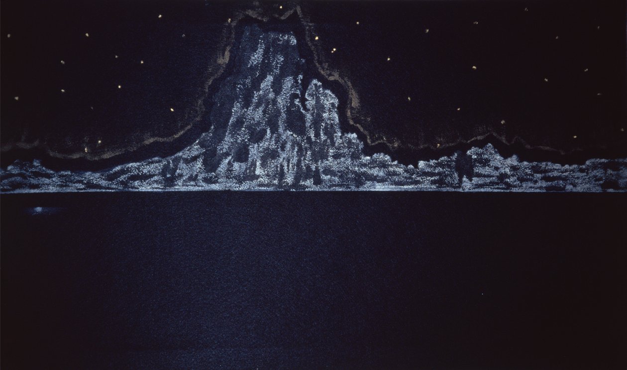 Erupção da meia-noite, 2004 (aguarela sobre papel) de Kurtis L. Miller