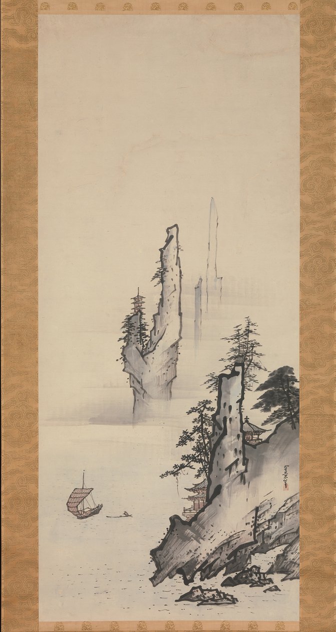 Paisagem, século XVII. de Kusumi Morikage
