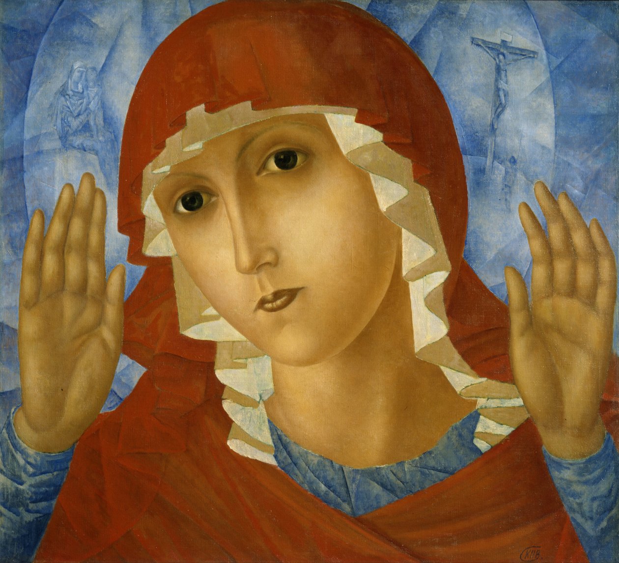 A mãe do deus da ternura para corações maus de Kuzma Petrov Vodkin