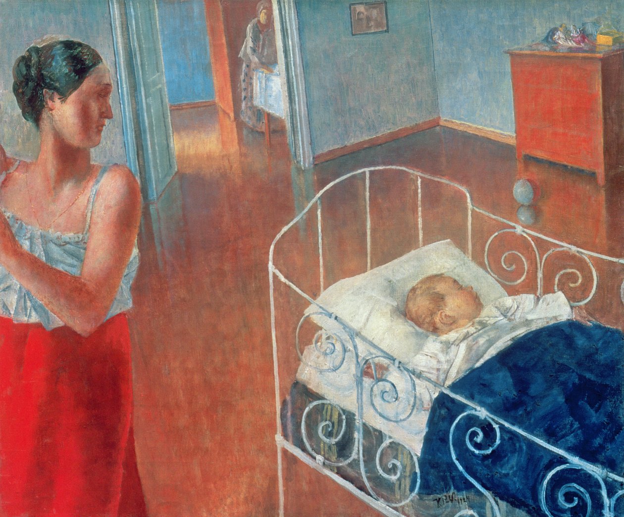 Criança Adormecida, 1924 de Kuzma Sergeevich Petrov Vodkin