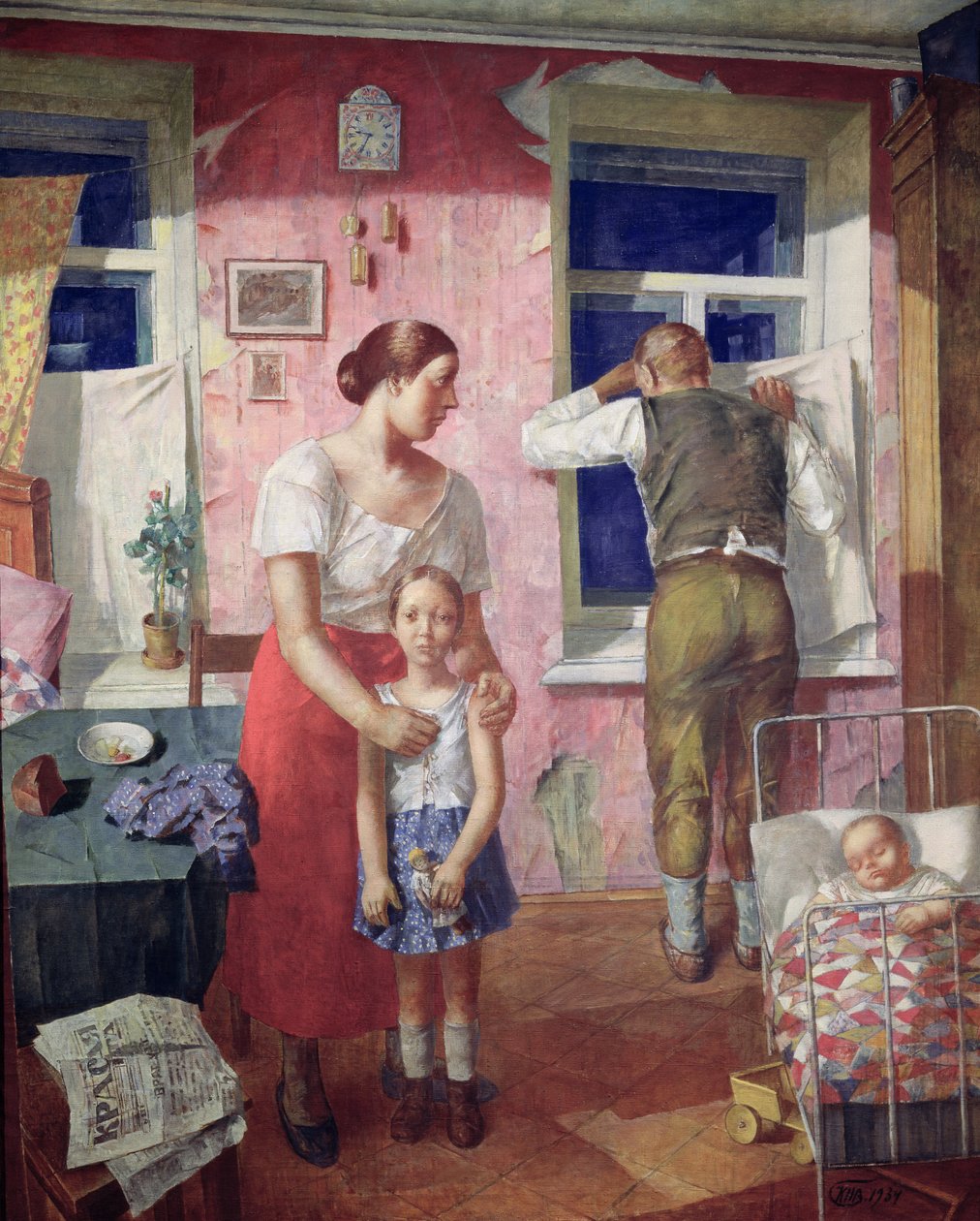 Alarme, 1934 de Kuzma Sergeevich Petrov Vodkin