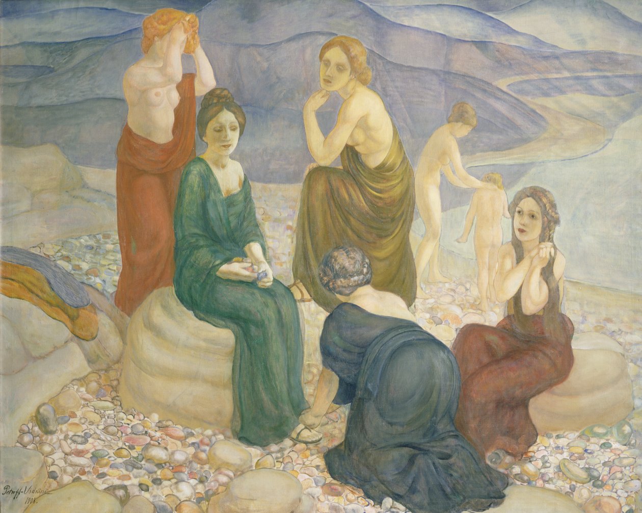 Noite de 1908 de Kuzma Sergeevich Petrov Vodkin