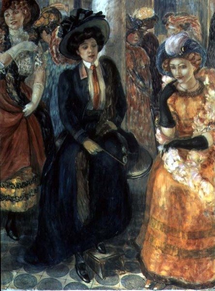 Em um Café de Kuzma Sergeevich Petrov Vodkin