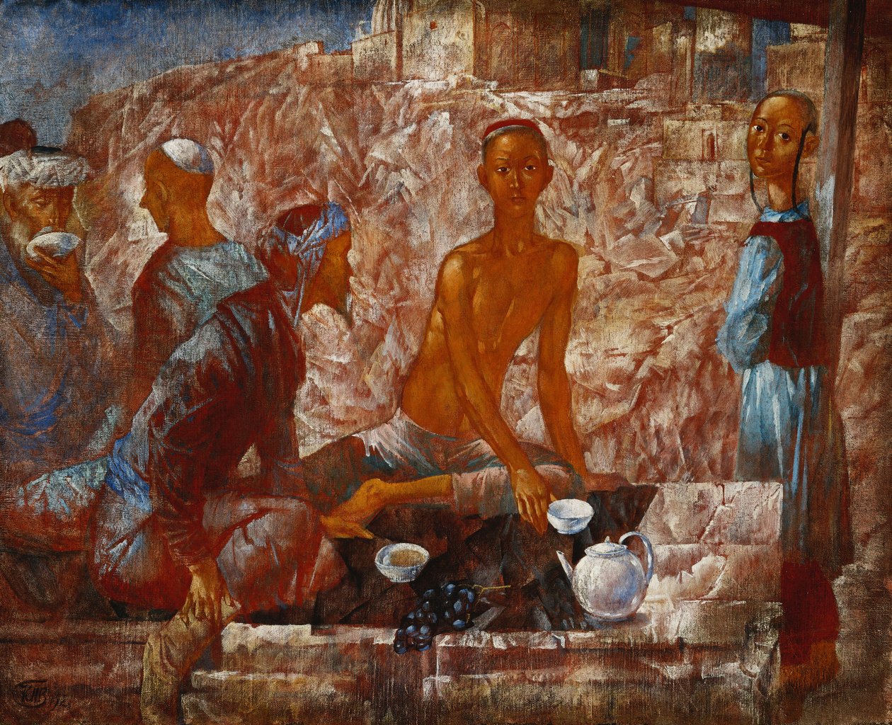 Cena de Samarkand de Kuzma Sergeevich Petrov Vodkin
