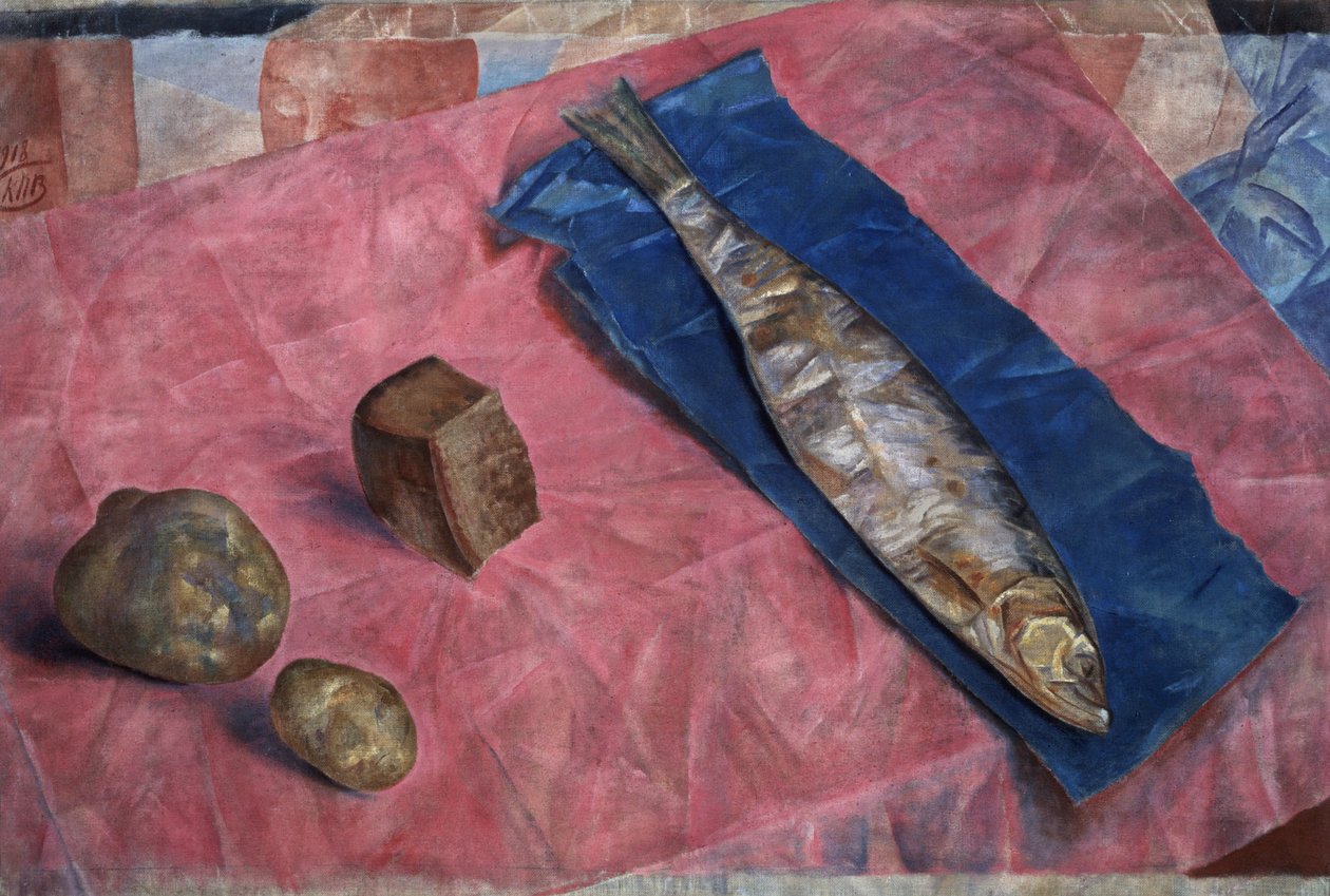 Arenque, 1918 (óleo sobre oleado) de Kuzma Sergeevich Petrov Vodkin