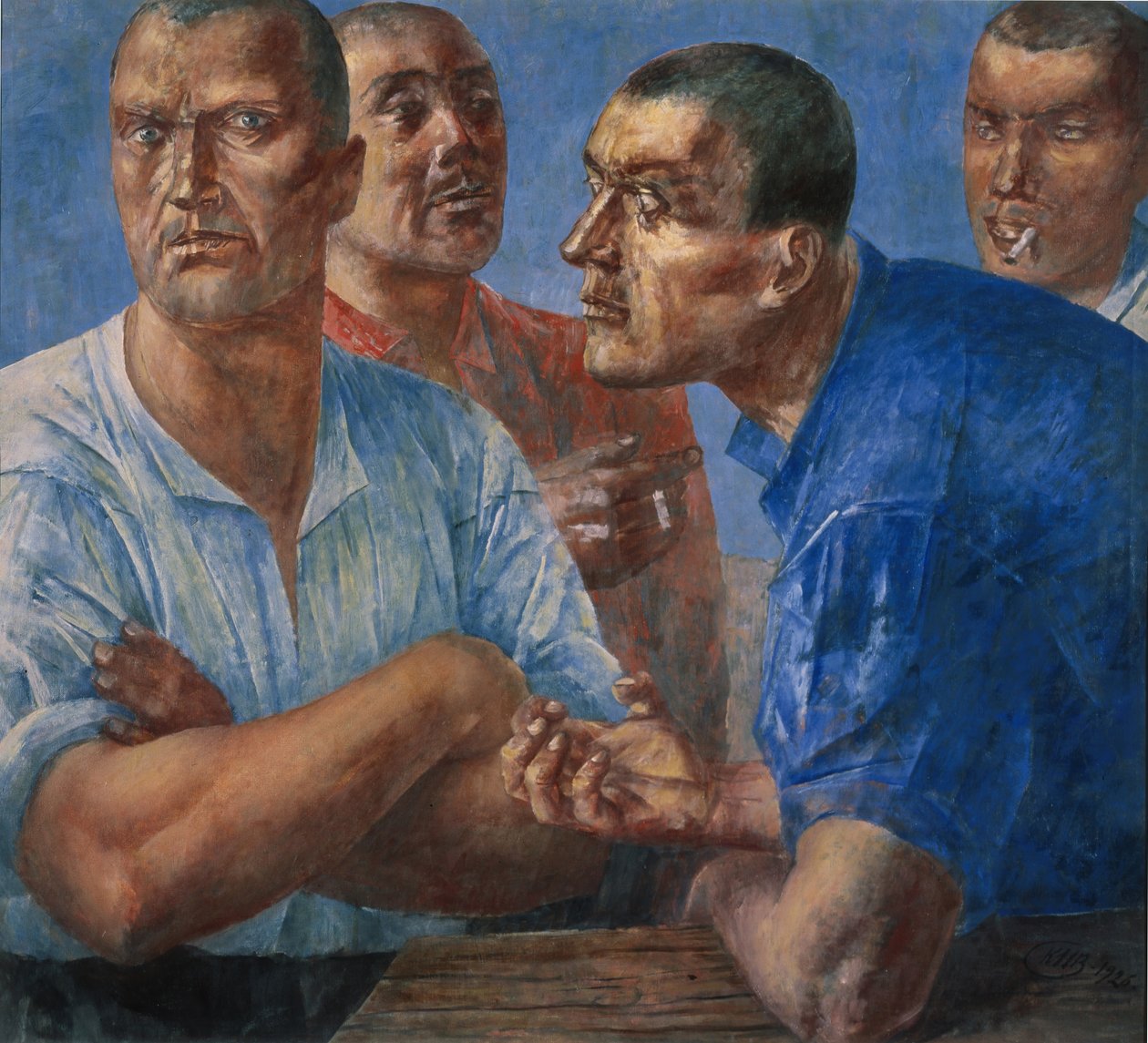 Os trabalhadores de Kuzma Sergeevich Petrov Vodkin