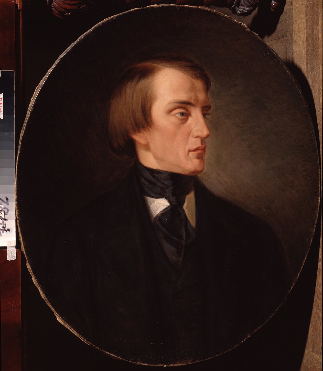 ""Retrato do crítico literário russo Vissarion Belinski (Bielinski) (1811-1848)"" Pintura de Kirill Gorbounov (Gorbunov) (1822-1891) 1876 Museu Memorial Pushkin, São Petersburgo de Kyrill Antonovitch Gorbunov