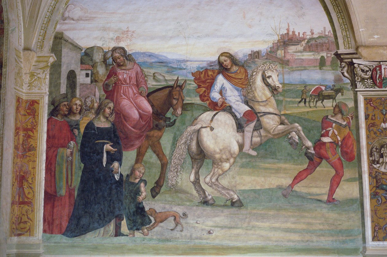 A vida de São Bento (detalhe) de L. and Sodoma, G. Signorelli