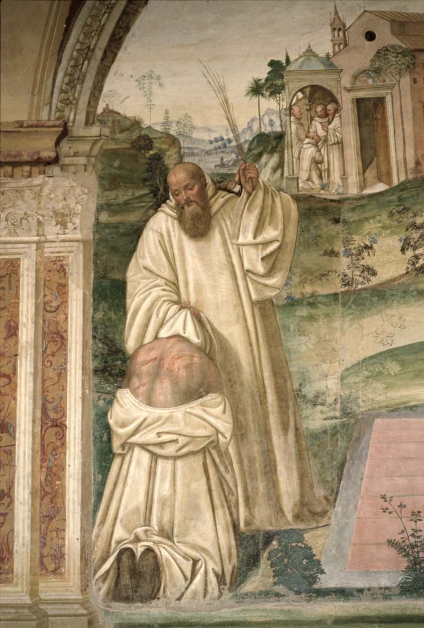 A vida de São Bento (detalhe) de L. and Sodoma, G. Signorelli