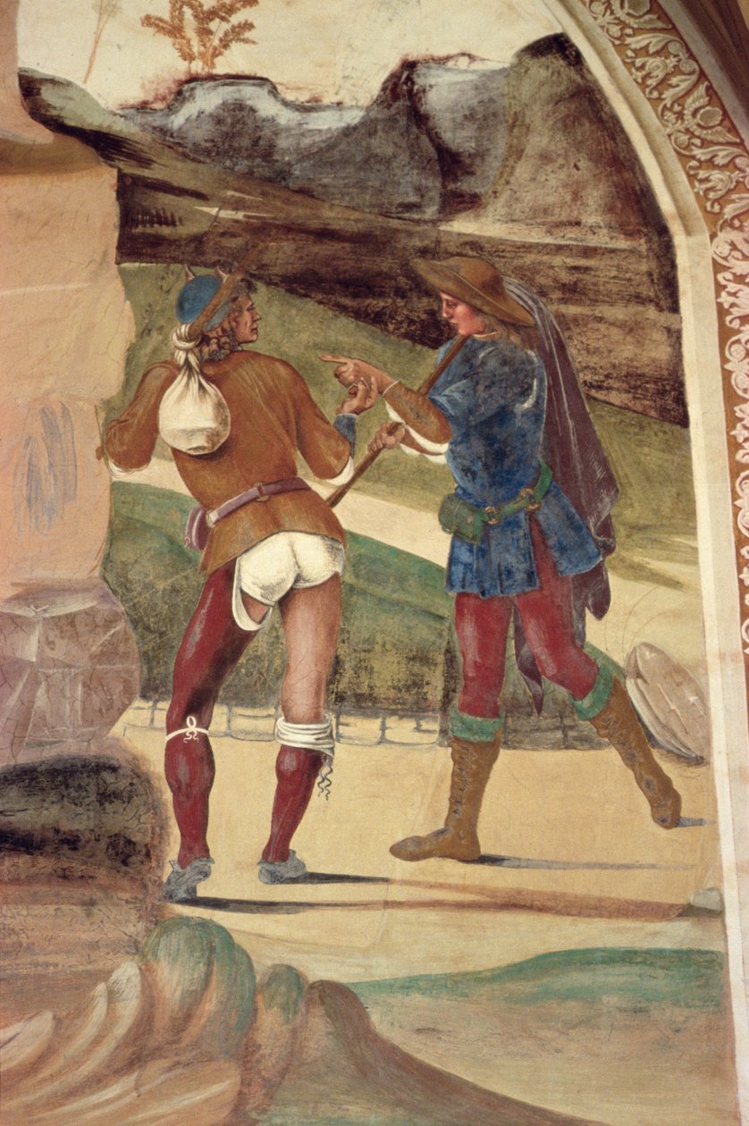 A vida de São Bento (detalhe) de L. and Sodoma, G. Signorelli