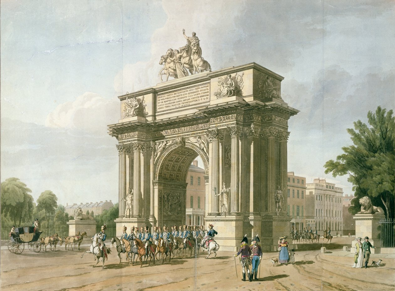 Vista, de, arco wellington, (aquatint) de L. A. and Baxter, T. Atkinson
