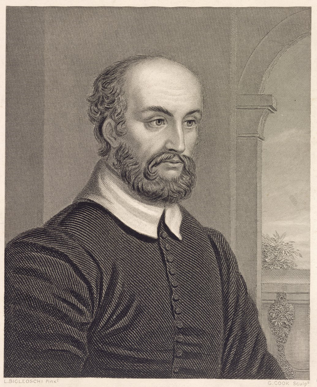 Andrea Palladio (1508-80), gravado por G. Cook de L. Bigleoschi