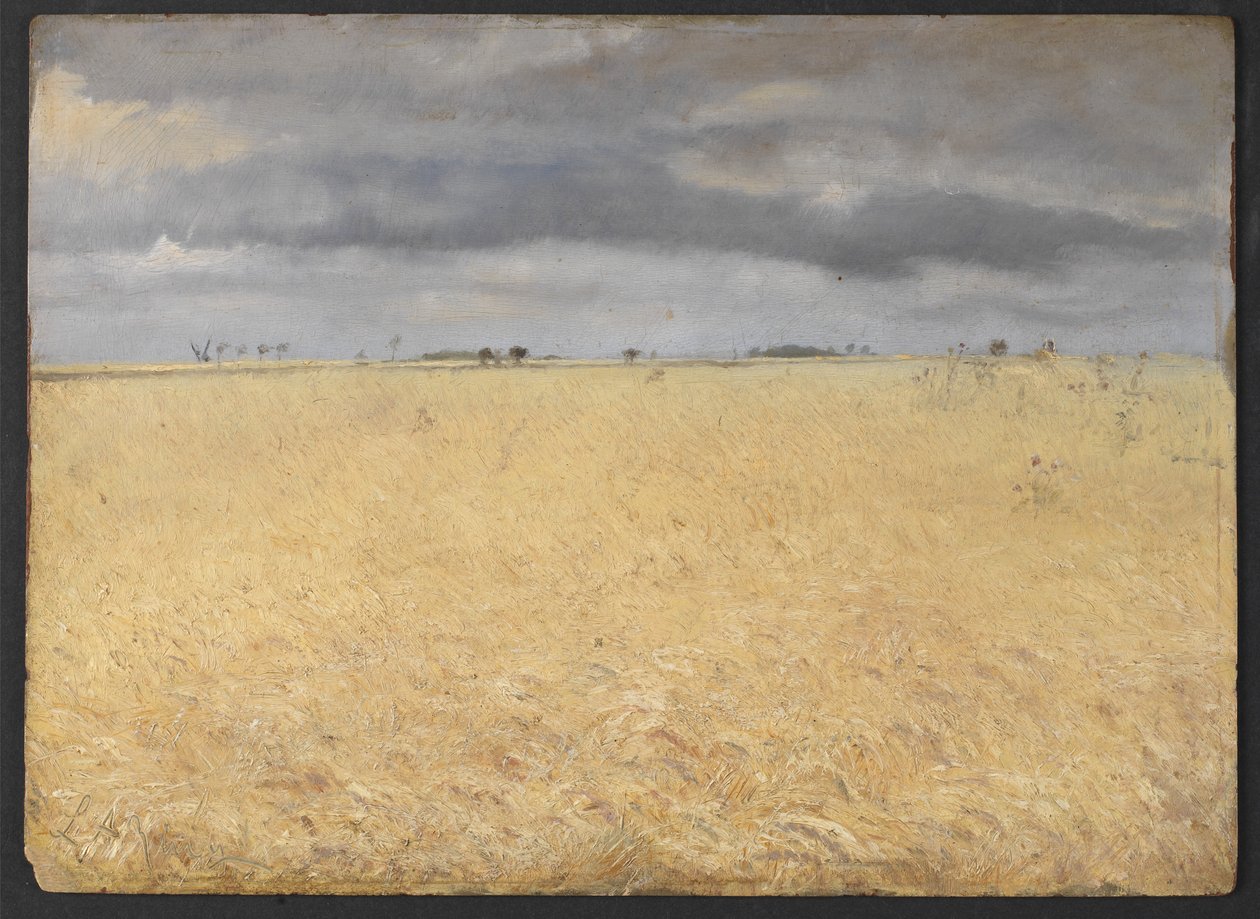 Um campo de centeio perto de Ring Village de Laurits Andersen Ring