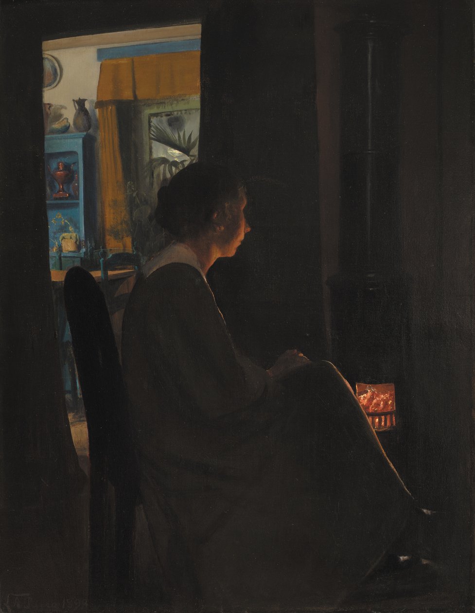 Crepúsculo. A esposa do artista de Laurits Andersen Ring