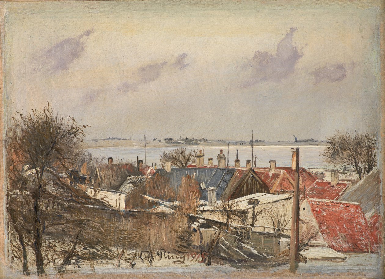 Vista de Roskilde em direção ao Fiord de Laurits Andersen Ring