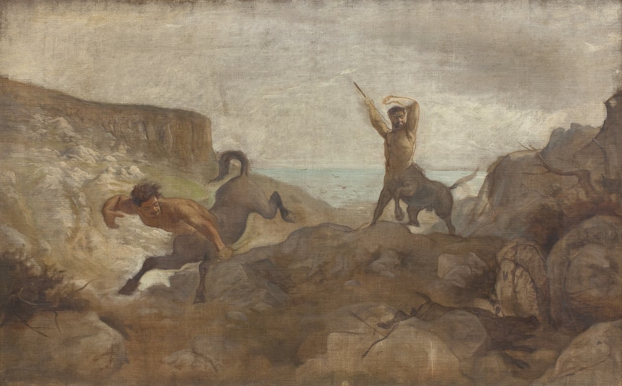 Centauros Caçando Javalis de L.A. Schou